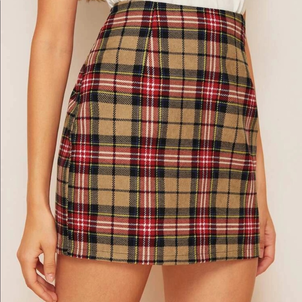 🌻Plaid skirt